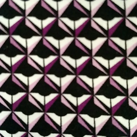 White House Black Market Geometric Pattern Black And Purple Dress Shorts Size 4 - Picture 4 of 7